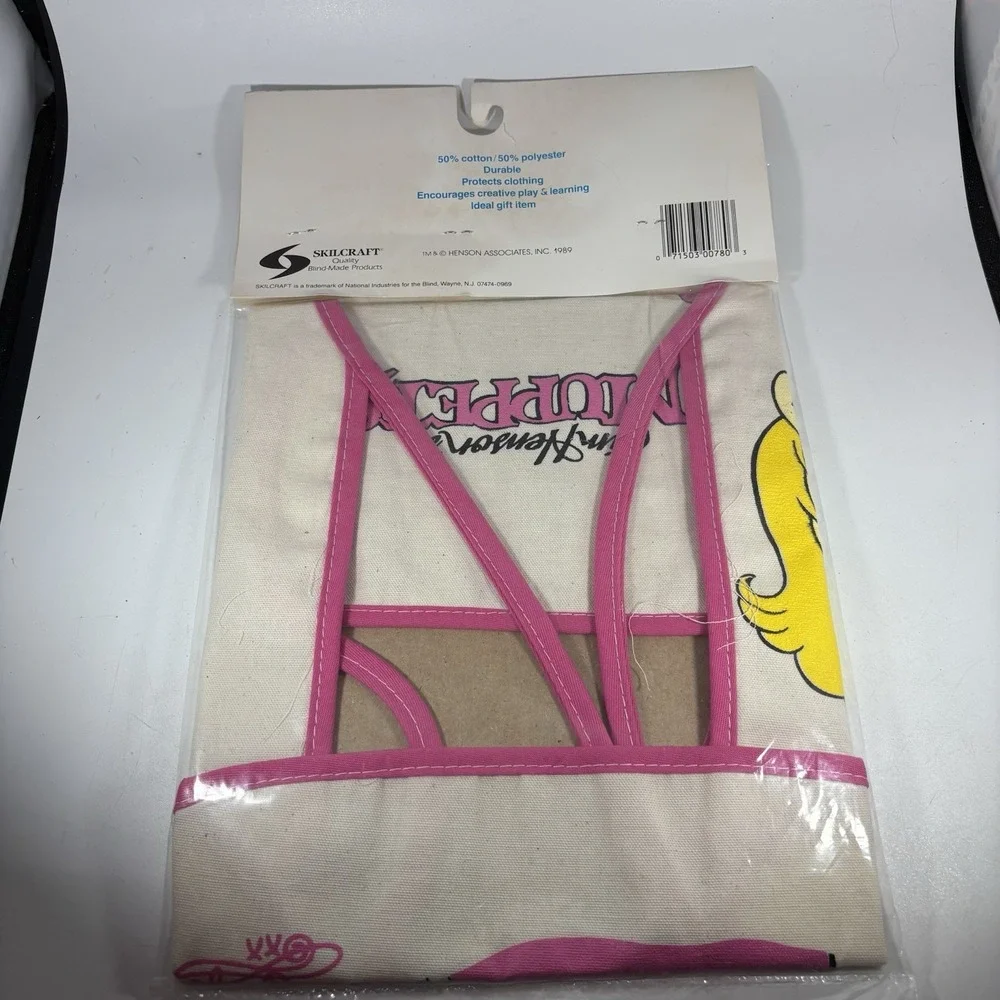 Miss Piggy Kiddy Apron Crafts Jim Henson Muppets NOS Toddler Size 8 1989 Vintage